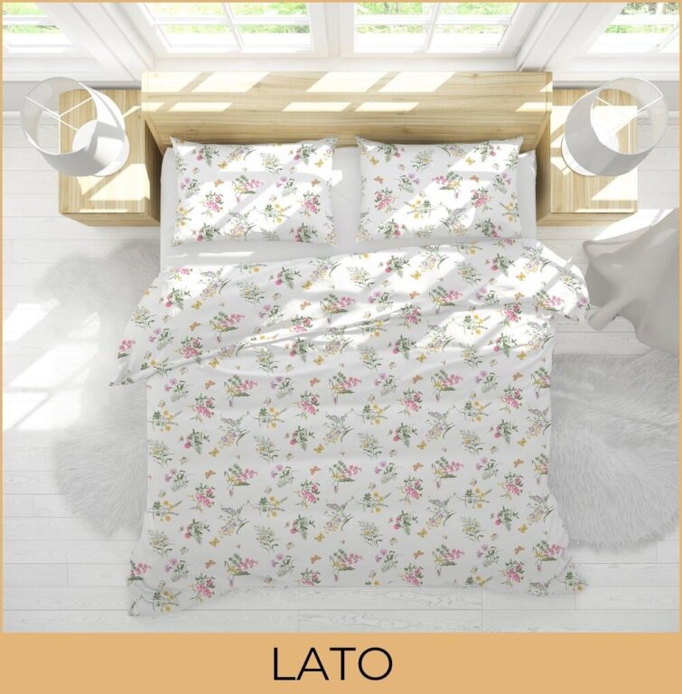 POŚCIEL Z KORY 160x200cm + 2x70x80cm POLSKI PRODUCENT -  LATO (3)