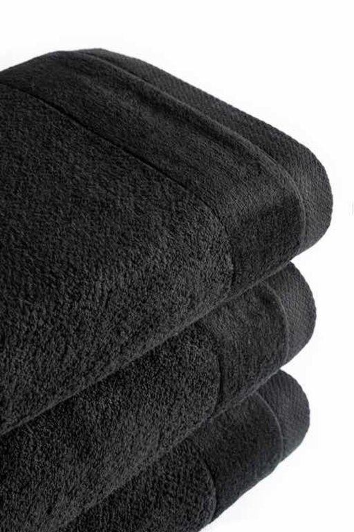 Zestaw 4x Ręczniki Bawełniane VITO 550 g/m2 – 2x 70x140 + 2x 50x90 | Hotelowe SPA Czarny (3)