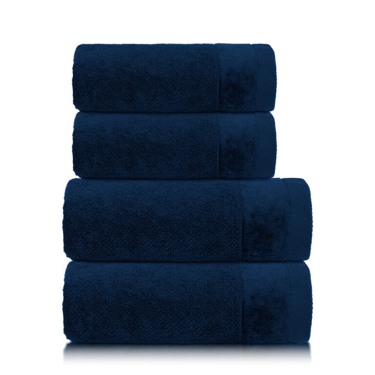 Zestaw 4x Ręczniki Bawełniane VITO 550 g/m2 – 2x 70x140 + 2x 50x90 | Hotelowe SPA Granat (1)