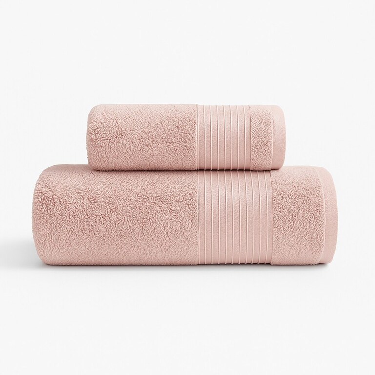 RĘCZNIK KĄPIELOWY 50x90 SPA HOTELOWY mały Bawełniany 450g/m2 - PARIS Puder Róż  (3)