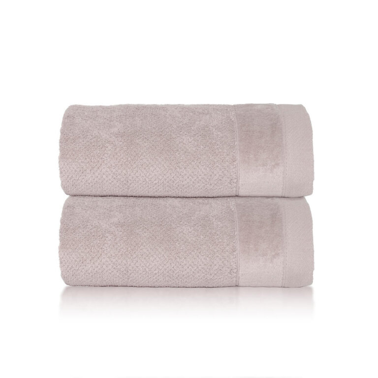 Zestaw 2x RĘCZNIK KĄPIELOWY 70x140 SPA HOTELOWY Duży Bawełniany 550g/m2 - VITO Perłowy/Oyster (2)