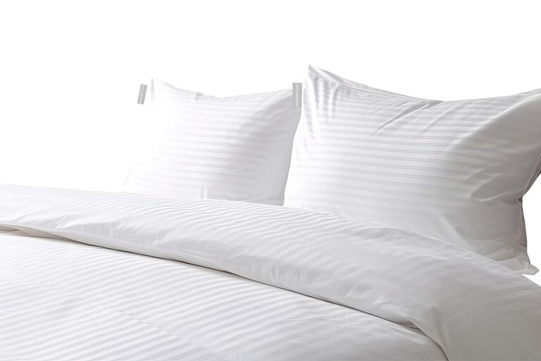 POŚCIEL HOTELOWA BIAŁA 200x220 ADAMASZEK + 2x 50x70 150g 50% baw. 50%poliester (6)