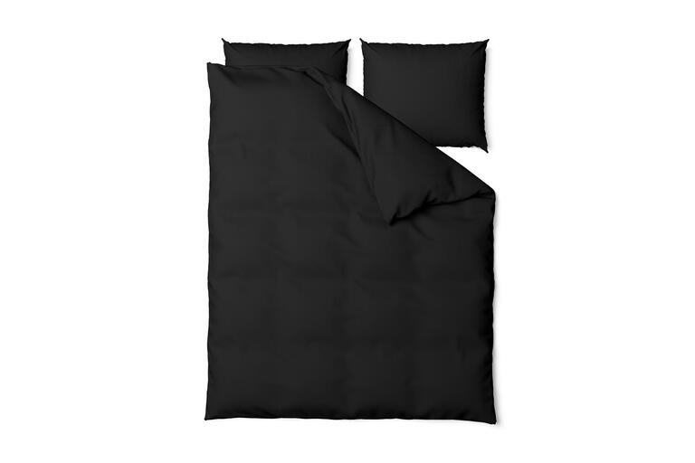 Komplet Pościeli 160x200 + 2x70x80, 100% Bawełna, 140g/m2, kolor: CZARNY (2)