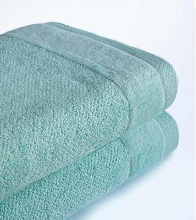 Zestaw 2x RĘCZNIK KĄPIELOWY 70x140 SPA HOTELOWY Duży Bawełniany 550g/m2 - VITO Jasny Turkus/ Aqua (3)