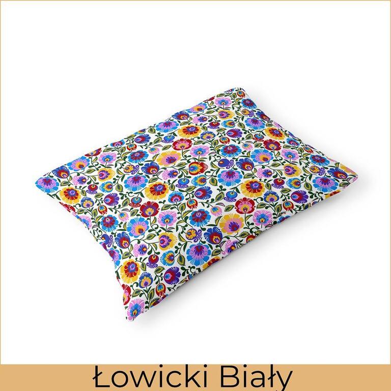 Poszewka 70x80cm na poduszkę 100% bawełna - łowicki biały (2)