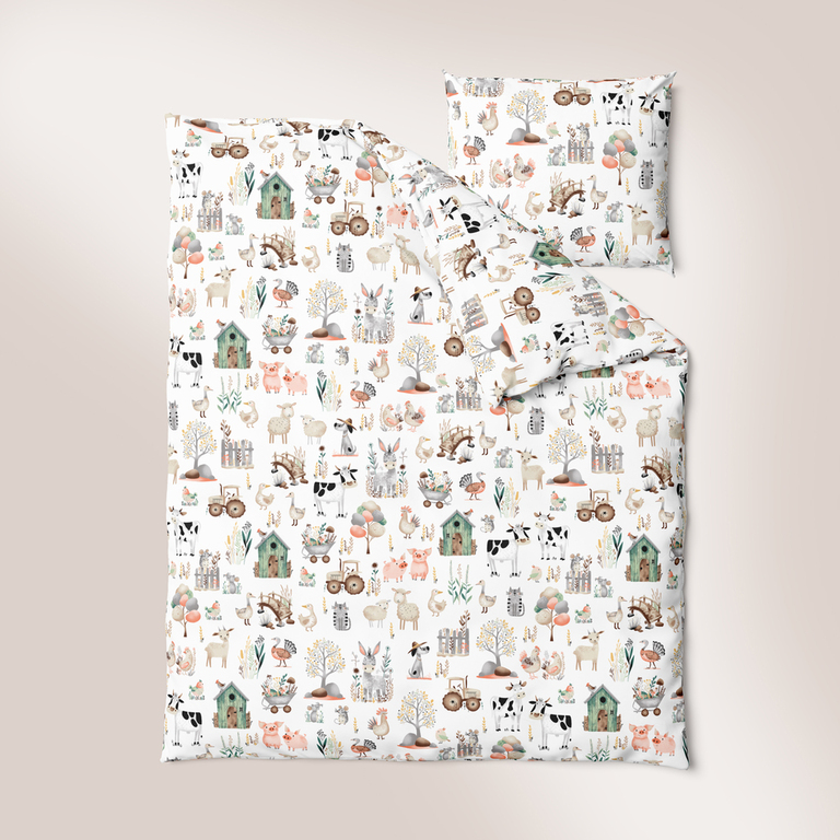 POŚCIEL DZIECIĘCA BAWEŁNA 100x140 + 50x60 100% BAWEŁNA certyfikat 2-el. do Łóżeczka Polska Farma (2)