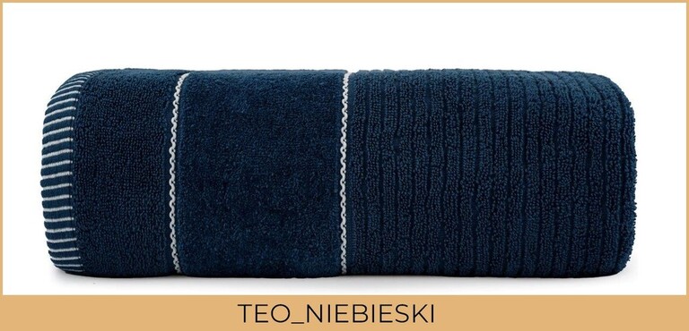 RĘCZNIK KĄPIELOWY 50x90 SPA HOTELOWY mały Bawełniany 470g/m2 CHŁONNY - TEO niebieski (2)