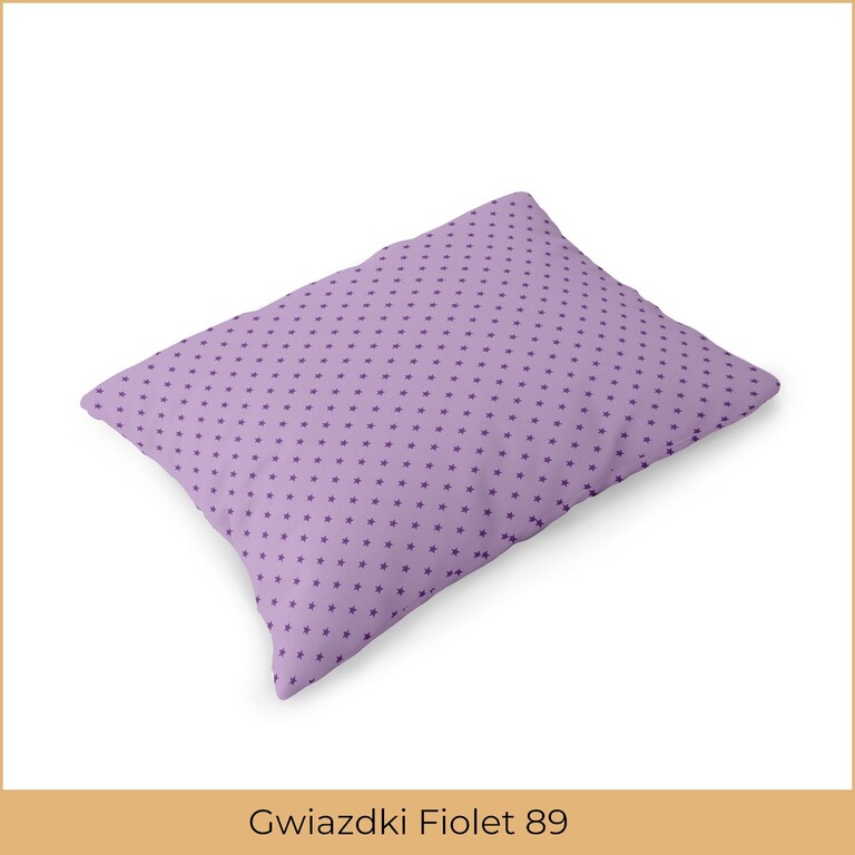 Poszewka na poduszkę 40x60cm BAWEŁNA 100% CERTYFIKAT - Gwiazdki Fiolet 89 (2)