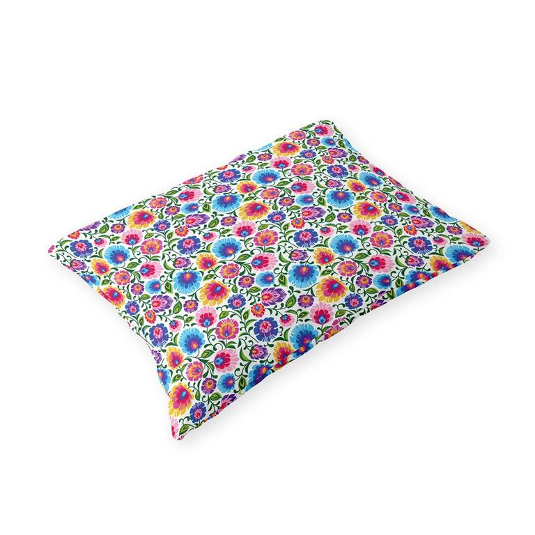 Poszewka na poduszkę 40x60cm BAWEŁNA 100% CERTYFIKAT - łowicki biały (1)