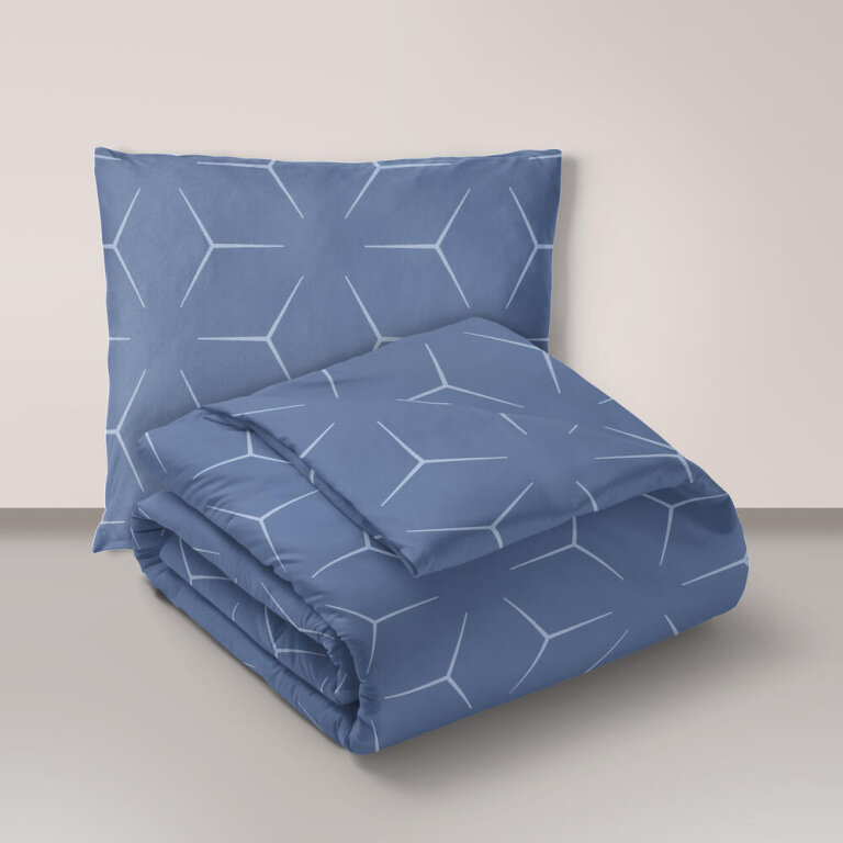 POŚCIEL HOTELOWA 140x200cm + POSZEWKA 70x80 BAWEŁNA 100% wzór: Milano Jeans (1)