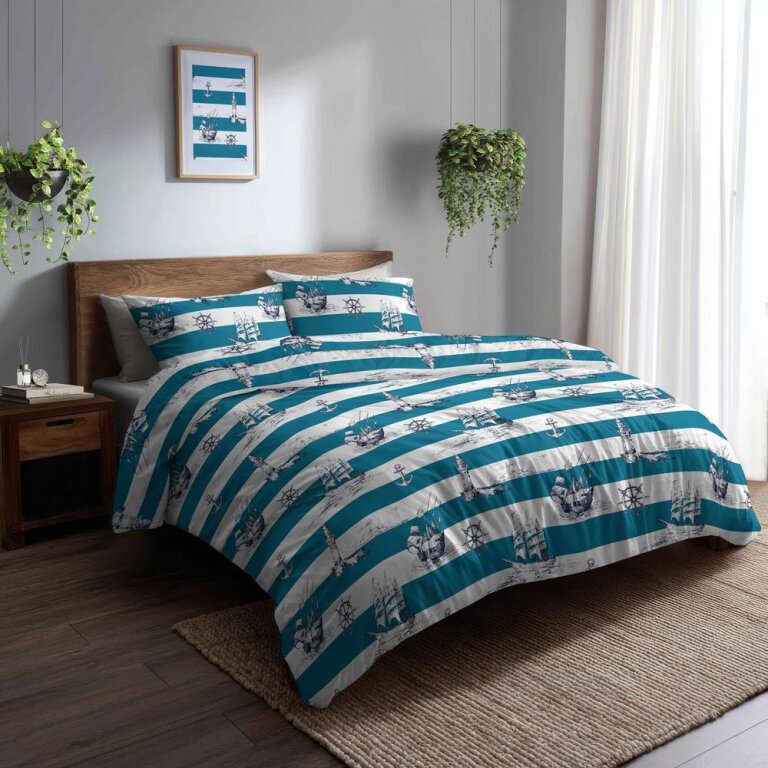 Pościel z Kory 160x200 + 2x70x80 Bawełniana Produkt Polski Bielawa - MARYNARSKI (5)