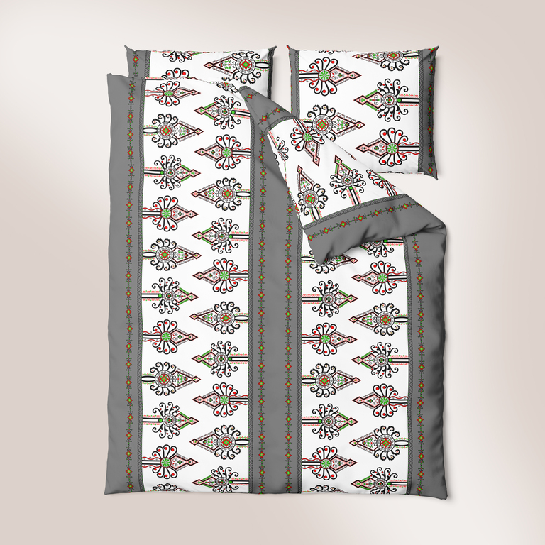 Pościel z Kory 140x200 + 1x70x80 Bawełna 100% Bielawa Produkt Polski - Parzenica szara (2)
